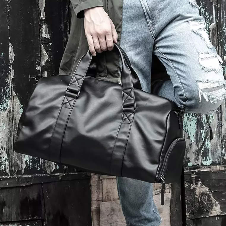 ÉLÉGANCE NOMADE – Sac de Sport et de Voyage en Cuir PU Haut de Gamme