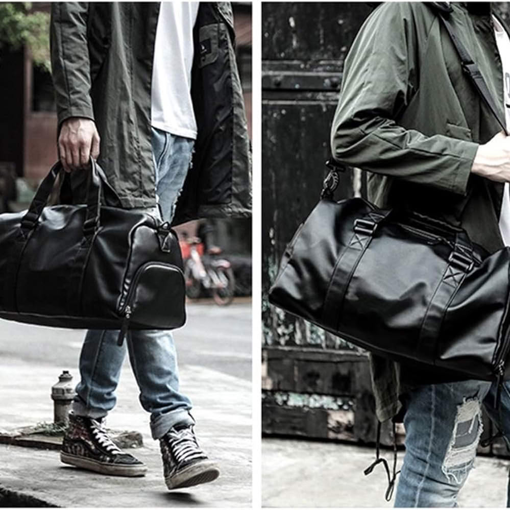 ÉLÉGANCE NOMADE – Sac de Sport et de Voyage en Cuir PU Haut de Gamme